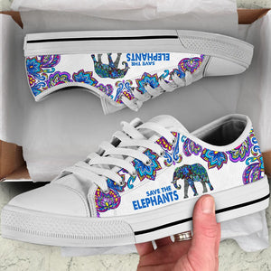 Save The Elephants Low Top Shoes
