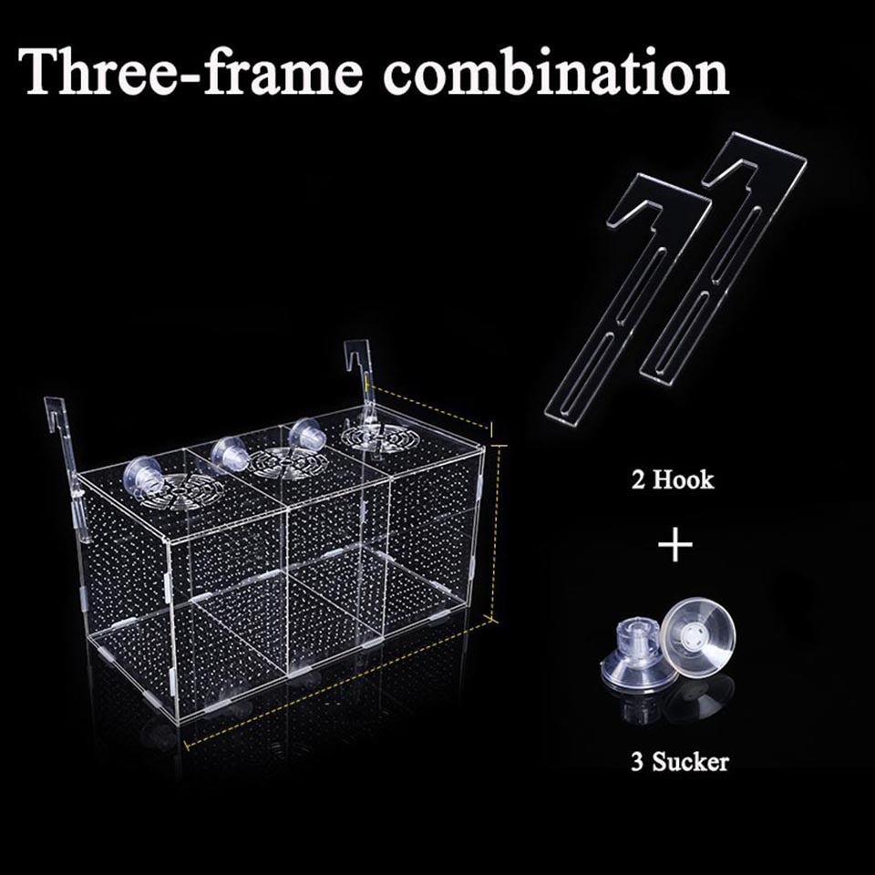 Fish Tank Aquarium Box Small Fish Isolation Net Tropical Fish Breeding Box Production Box Acrylic Aquarium Supplies 30X20X20CM