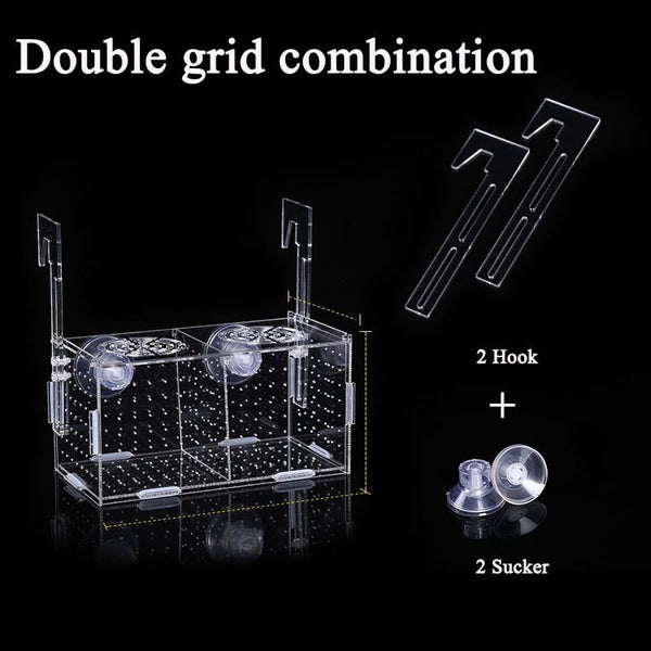 Fish Tank Aquarium Box Small Fish Isolation Net Tropical Fish Breeding Box Production Box Acrylic Aquarium Supplies 30X20X20CM