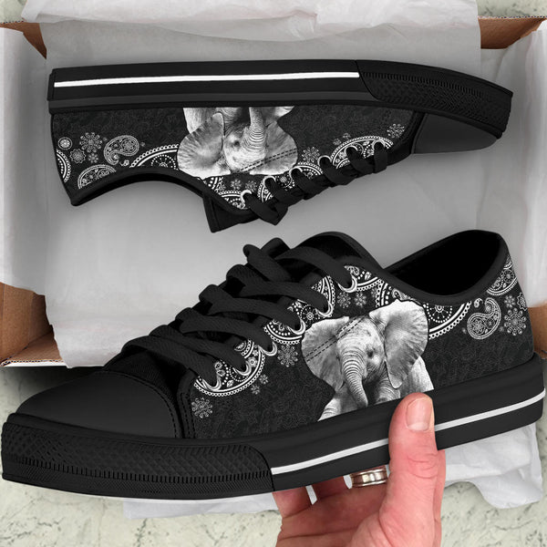 Elephant Mandala Low Top Shoe