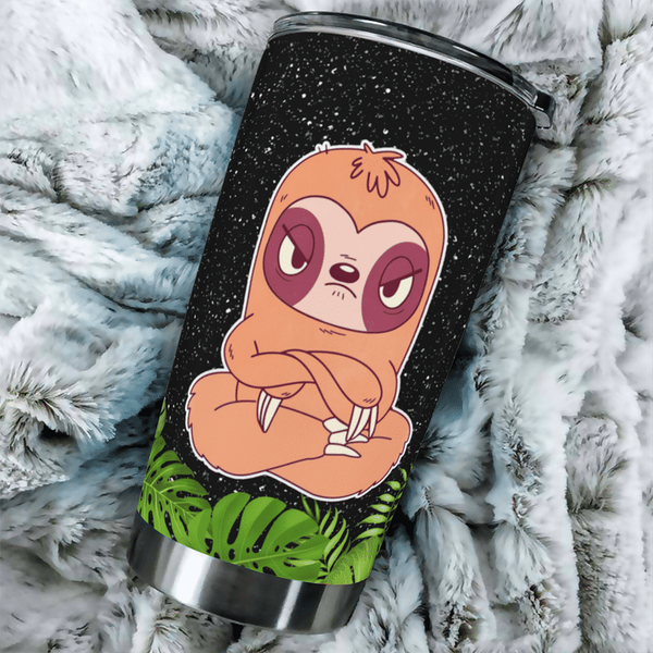 Sloth Tumbler - My Spirit Animal Is A Grumpy Sloth Stainless Steel Tumbler