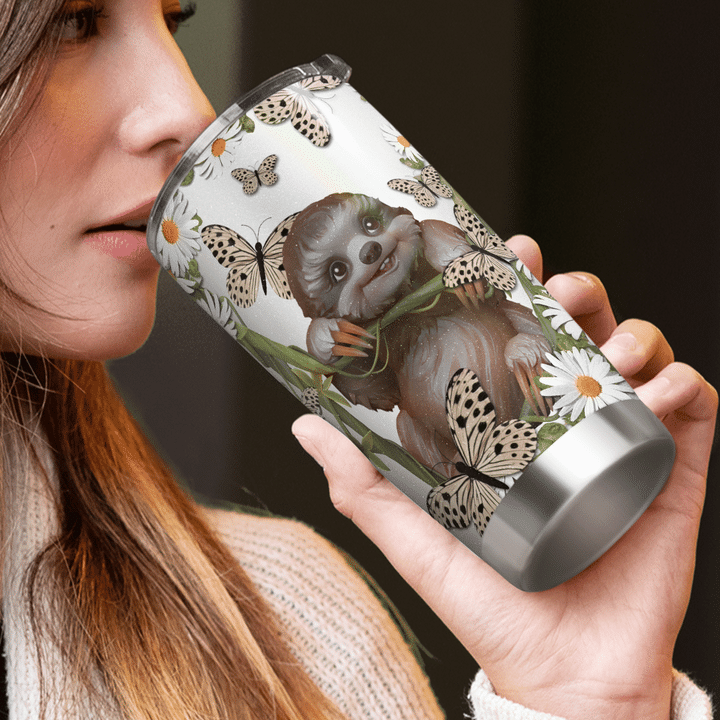 Cute Sloth – Engraved Stainless Steel Tumbler, Insulated Yeti Style Travel Tumbler  Mug, Sloth Lover Gift – 3C Etching LTD