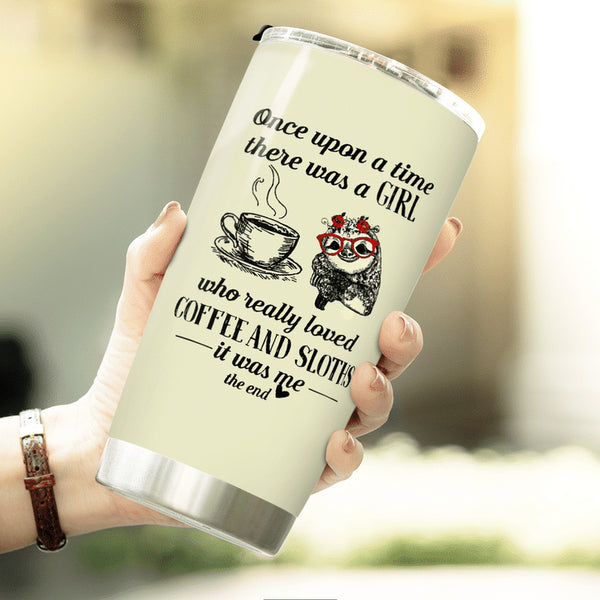 Sloth And Coffee Tumbler - Love Sloth And Coffee  Stainless Steel Tumbler