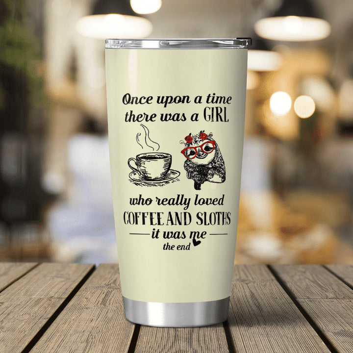 Sloth And Coffee Tumbler - Love Sloth And Coffee  Stainless Steel Tumbler