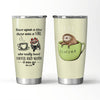 Sloth And Coffee Tumbler - Love Sloth And Coffee  Stainless Steel Tumbler