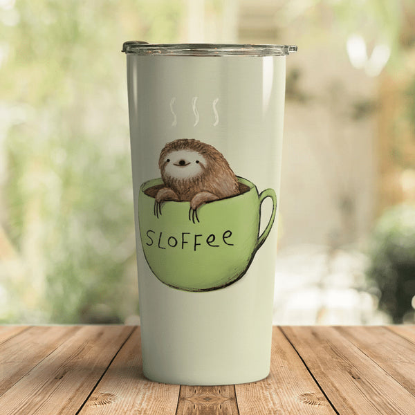 Sloth And Coffee Tumbler - Love Sloth And Coffee  Stainless Steel Tumbler