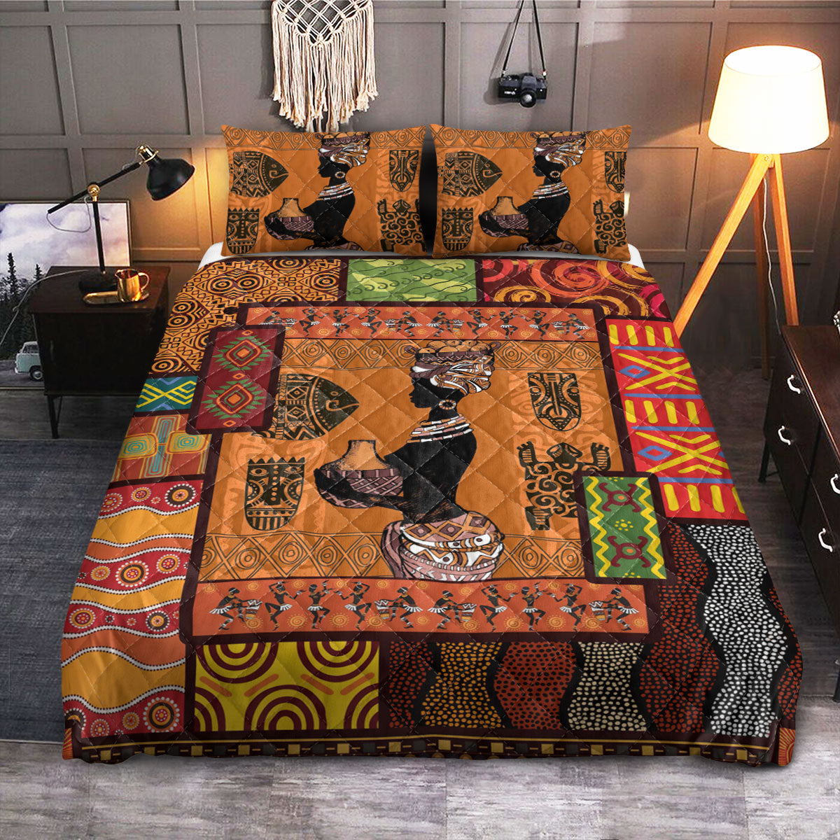 BWM African Culture  Quilt Bedding Set