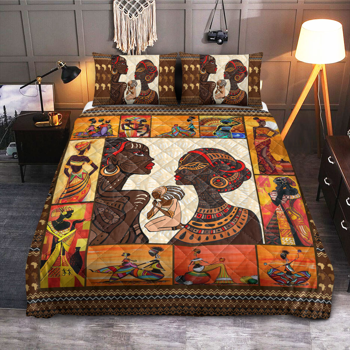 BWM African Culture  Quilt Bedding Set