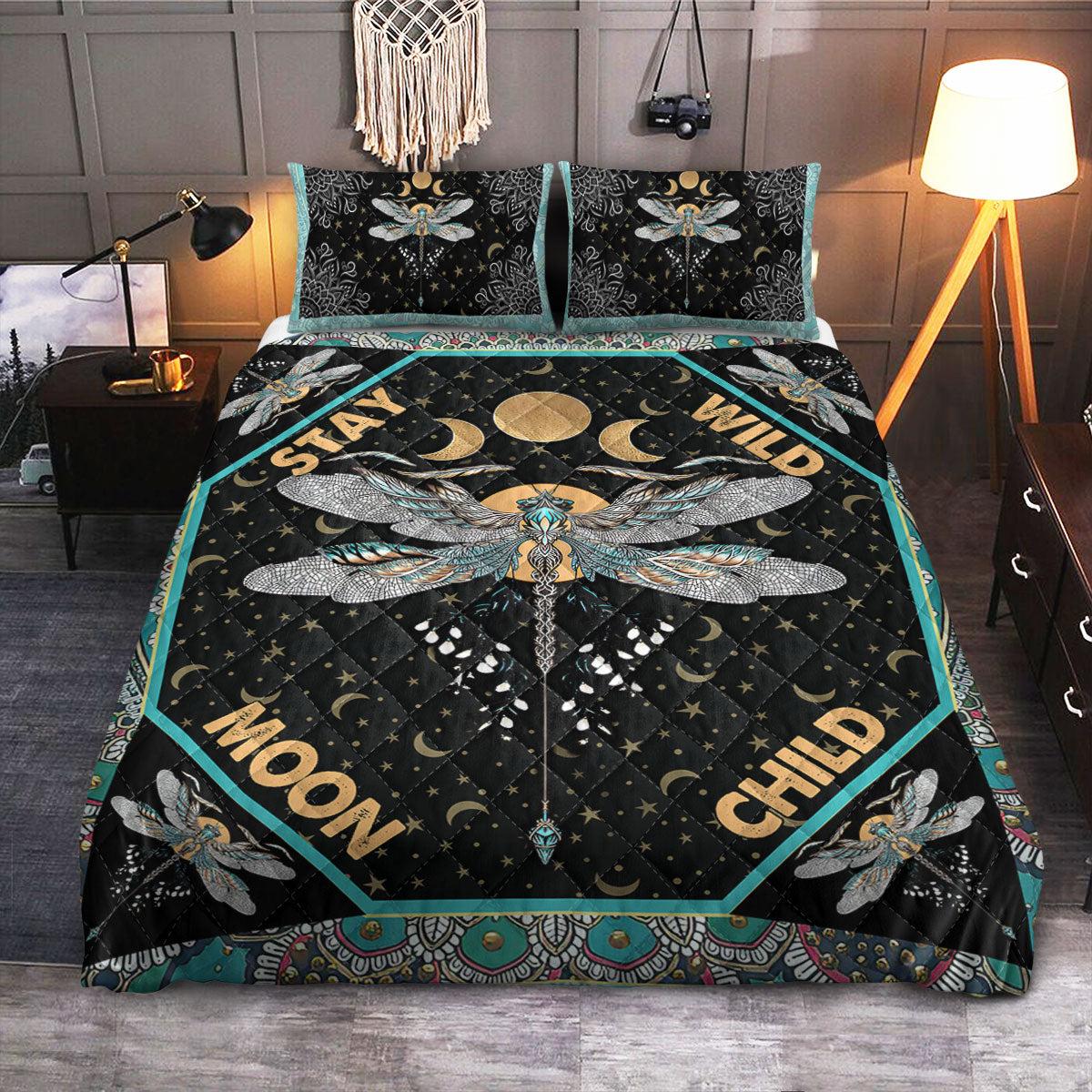 Dragonfly  Quilt Bedding Set