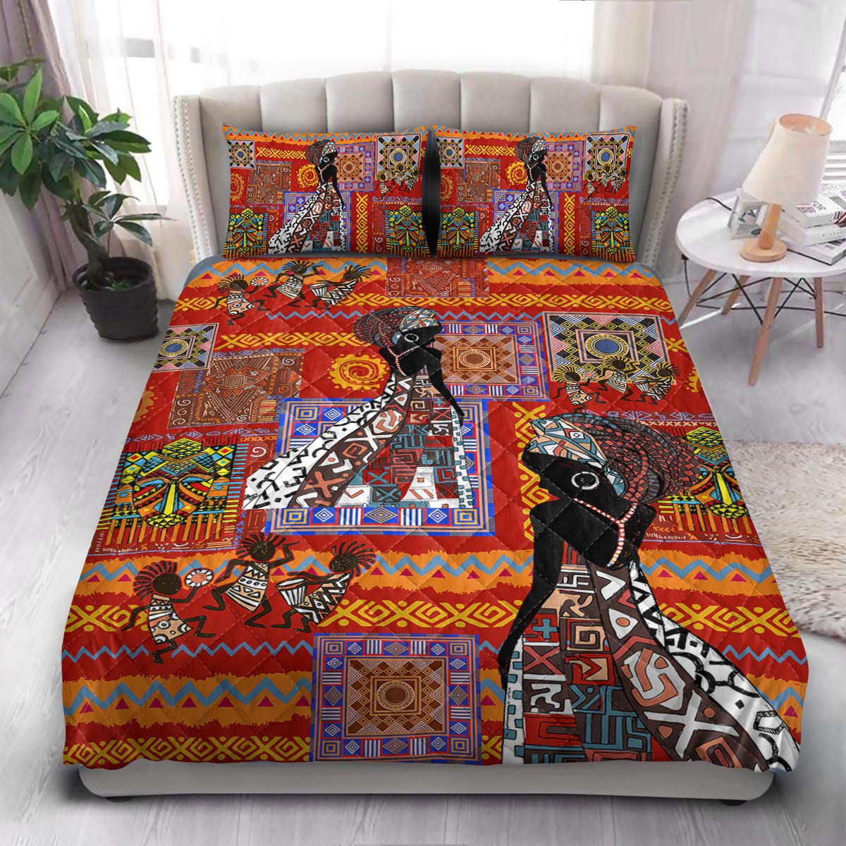 BWM African Pattern  Quilt Bedding Set