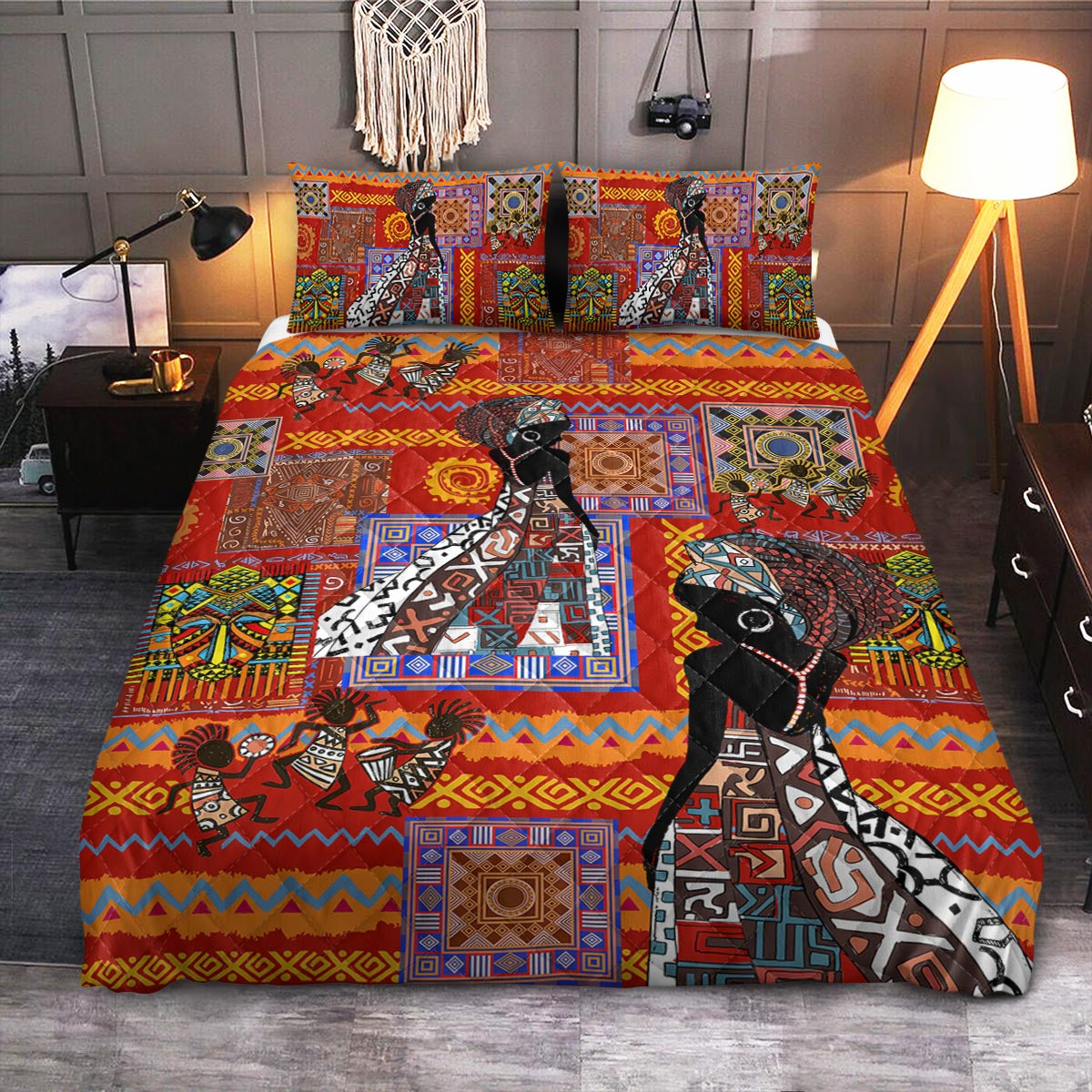 BWM African Pattern  Quilt Bedding Set