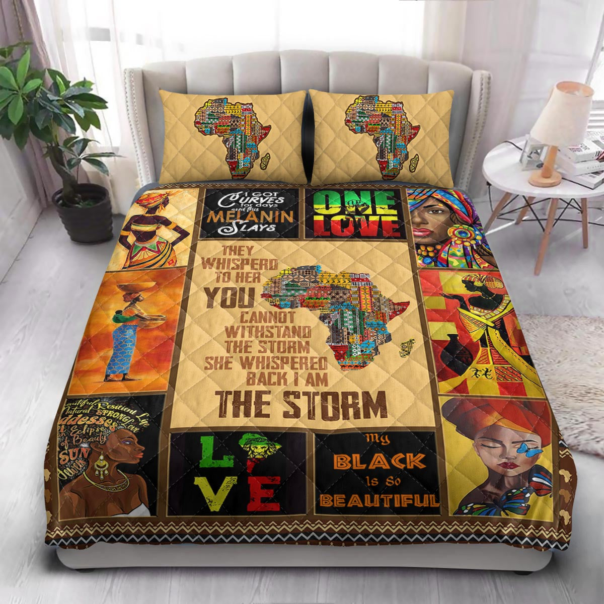 BWM African Culture I Am The Storm  Quilt Bedding Set