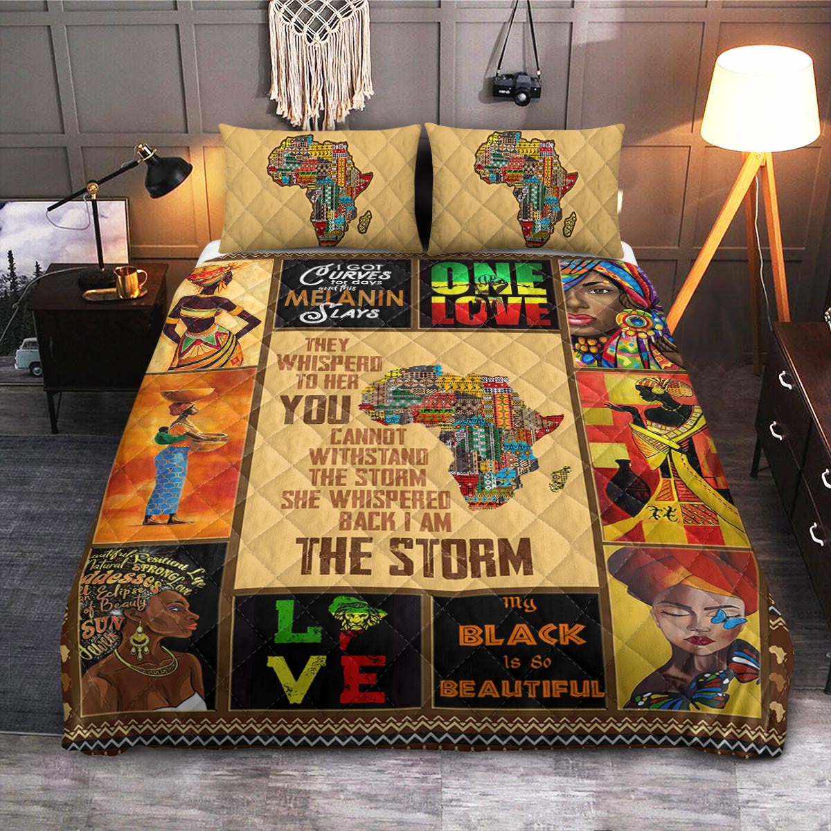BWM African Culture I Am The Storm  Quilt Bedding Set