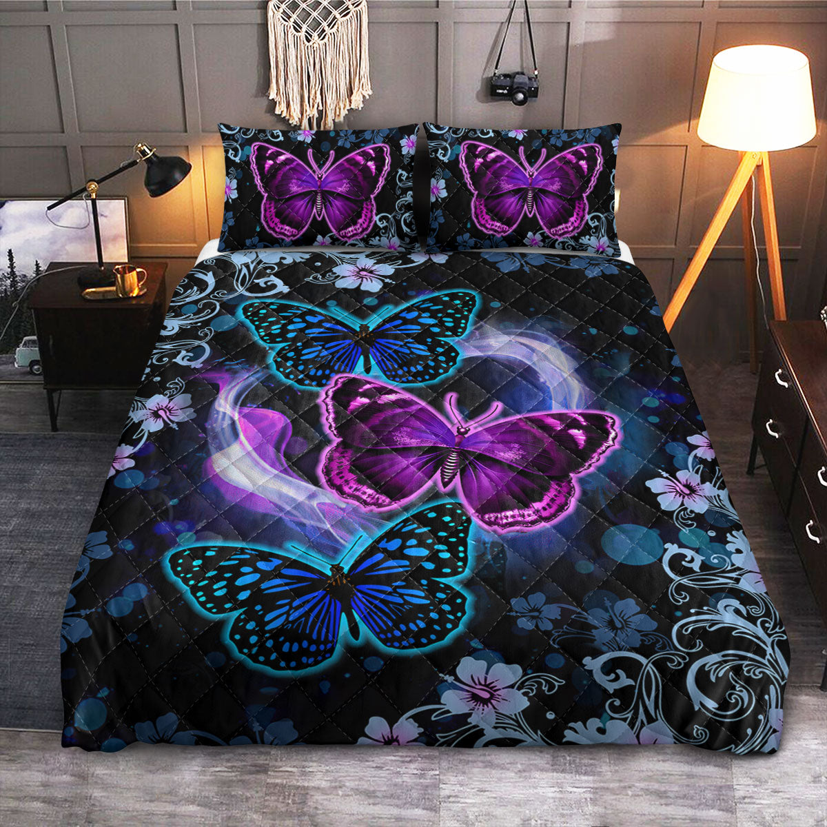 Butterfly Lovers  Quilt Bedding Set