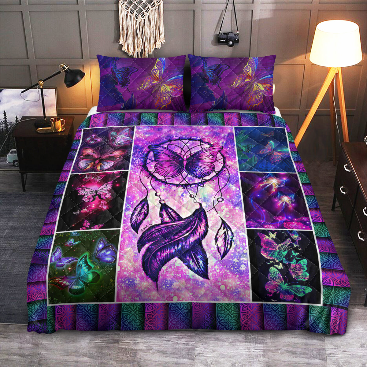 Butterfly Dreamcatcher  Quilt Bedding Set