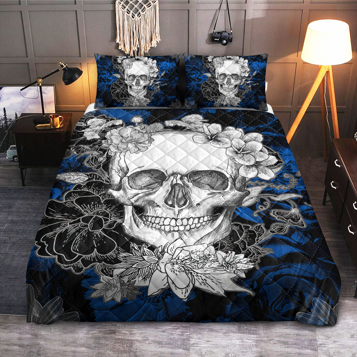 Skull Art  Quilt Bedding Set