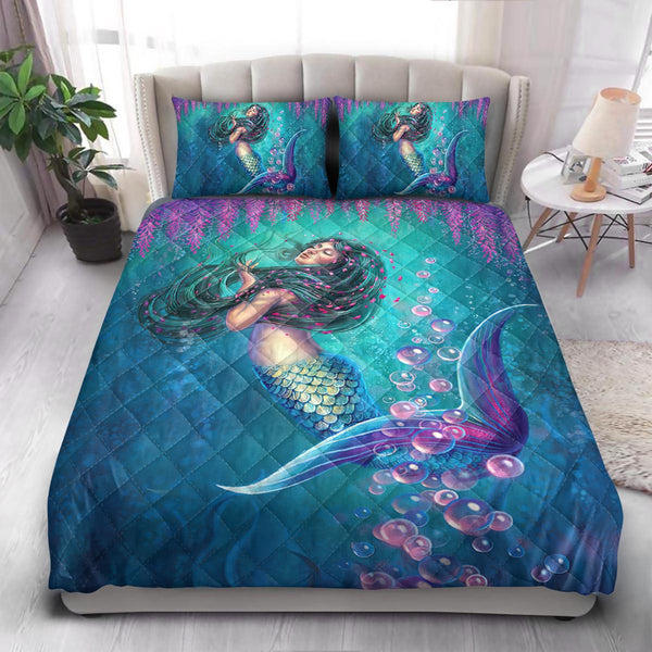 Mermaid Art  Quilt Bedding Set