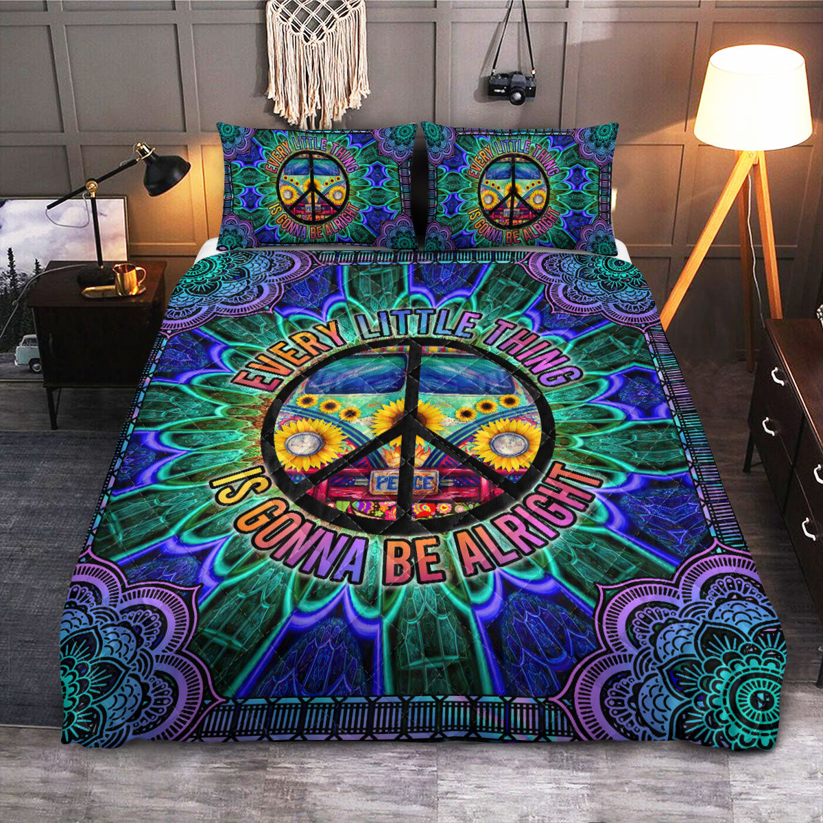Hippie Van Every Little Thing  Quilt Bedding Set