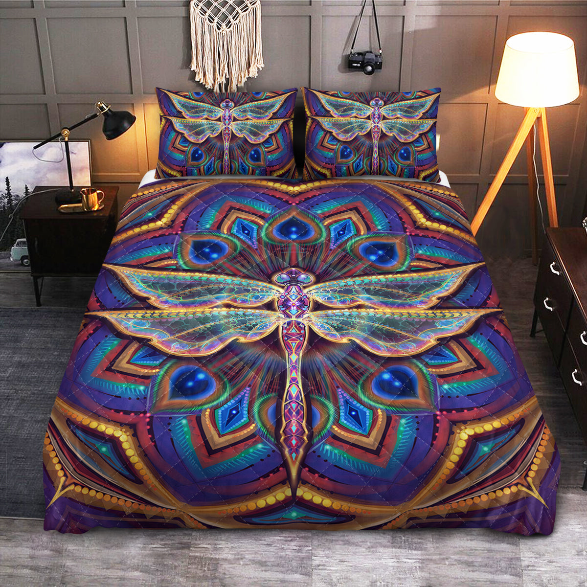 Dragonfly  Quilt Bedding Set