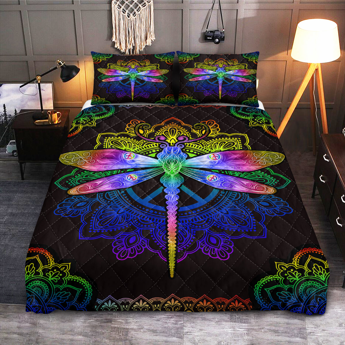Dragonfly  Quilt Bedding Set