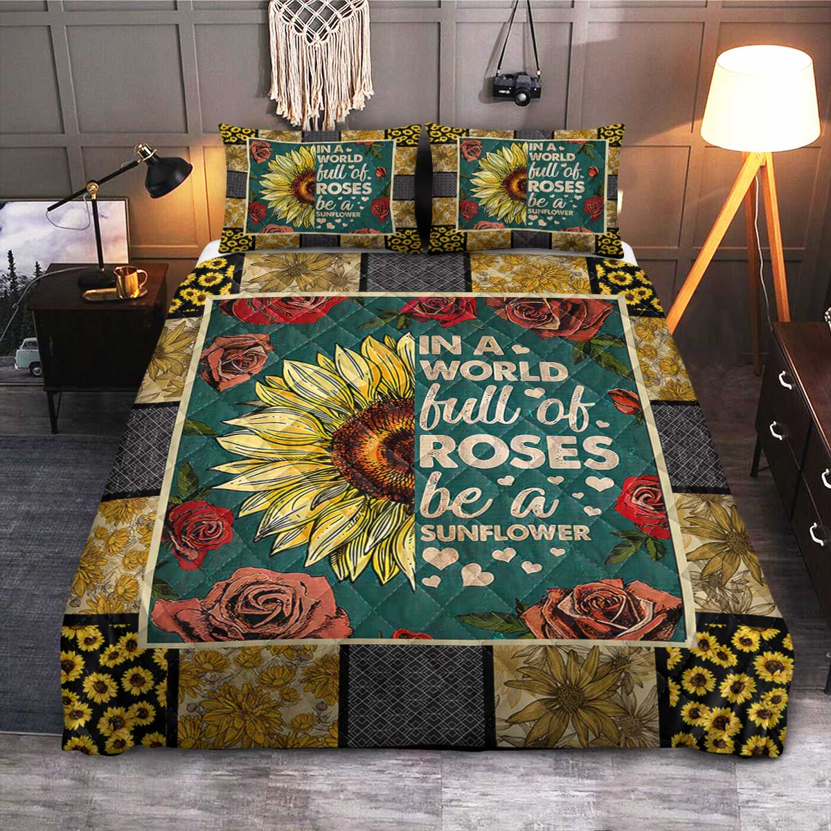 Sunflower  Quilt Bedding Set