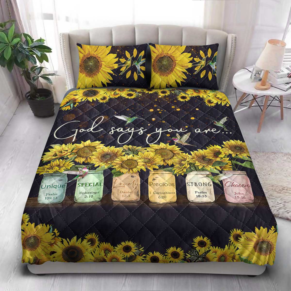 Sunflower Faith  Quilt Bedding Set