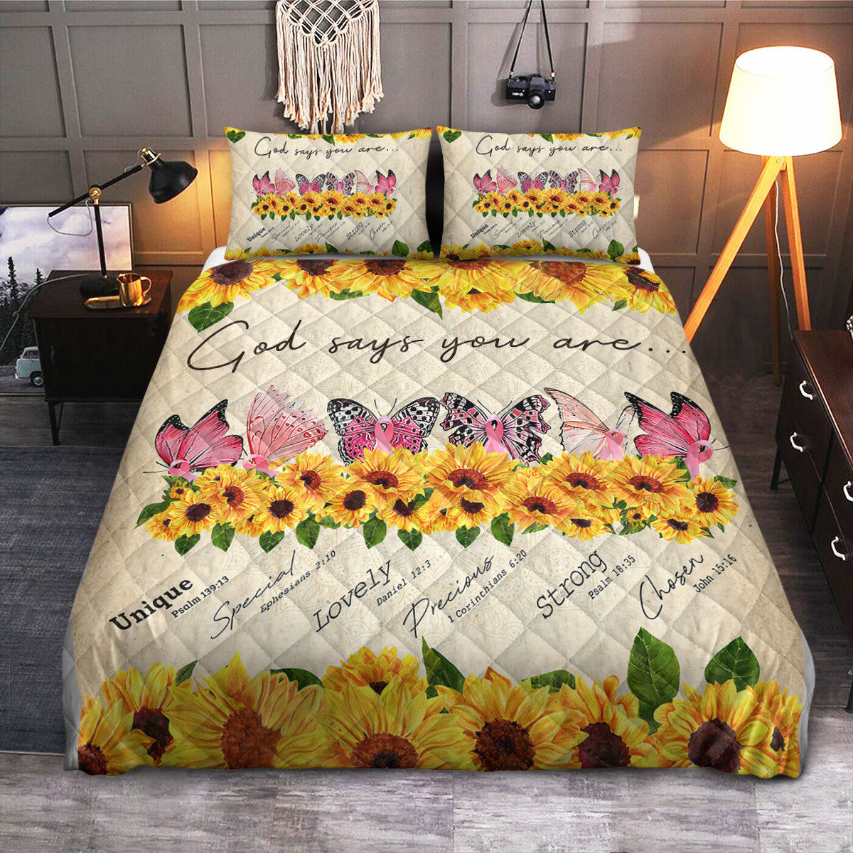 Sunflower Faith  Quilt Bedding Set