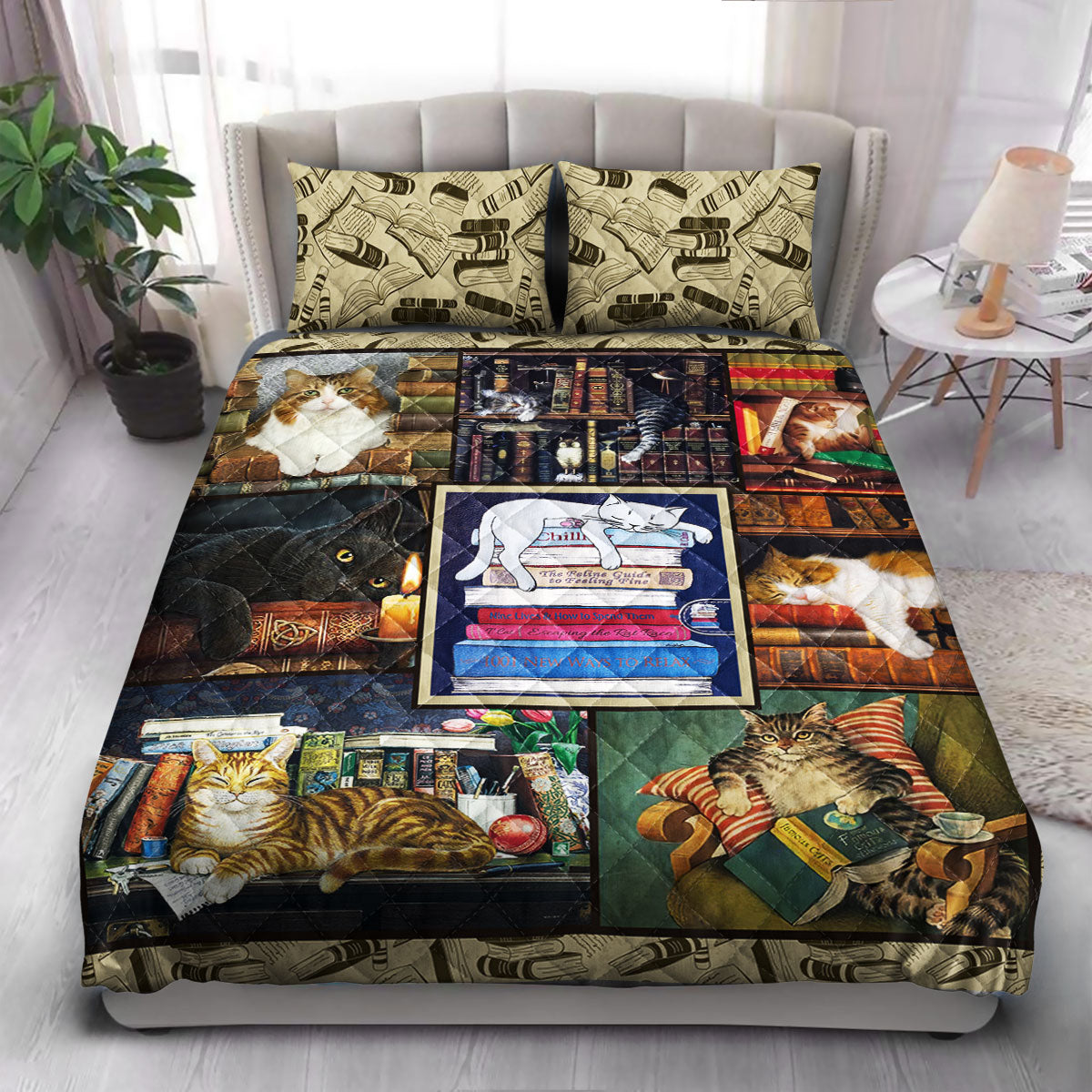 Cat  Quilt Bedding Set