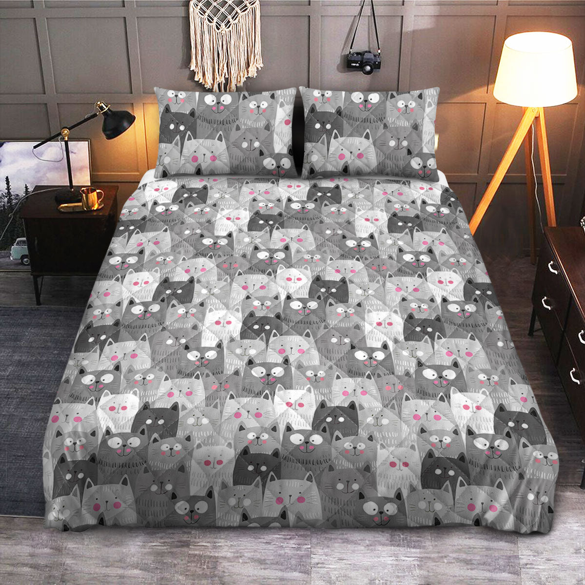 Cat  Quilt Bedding Set