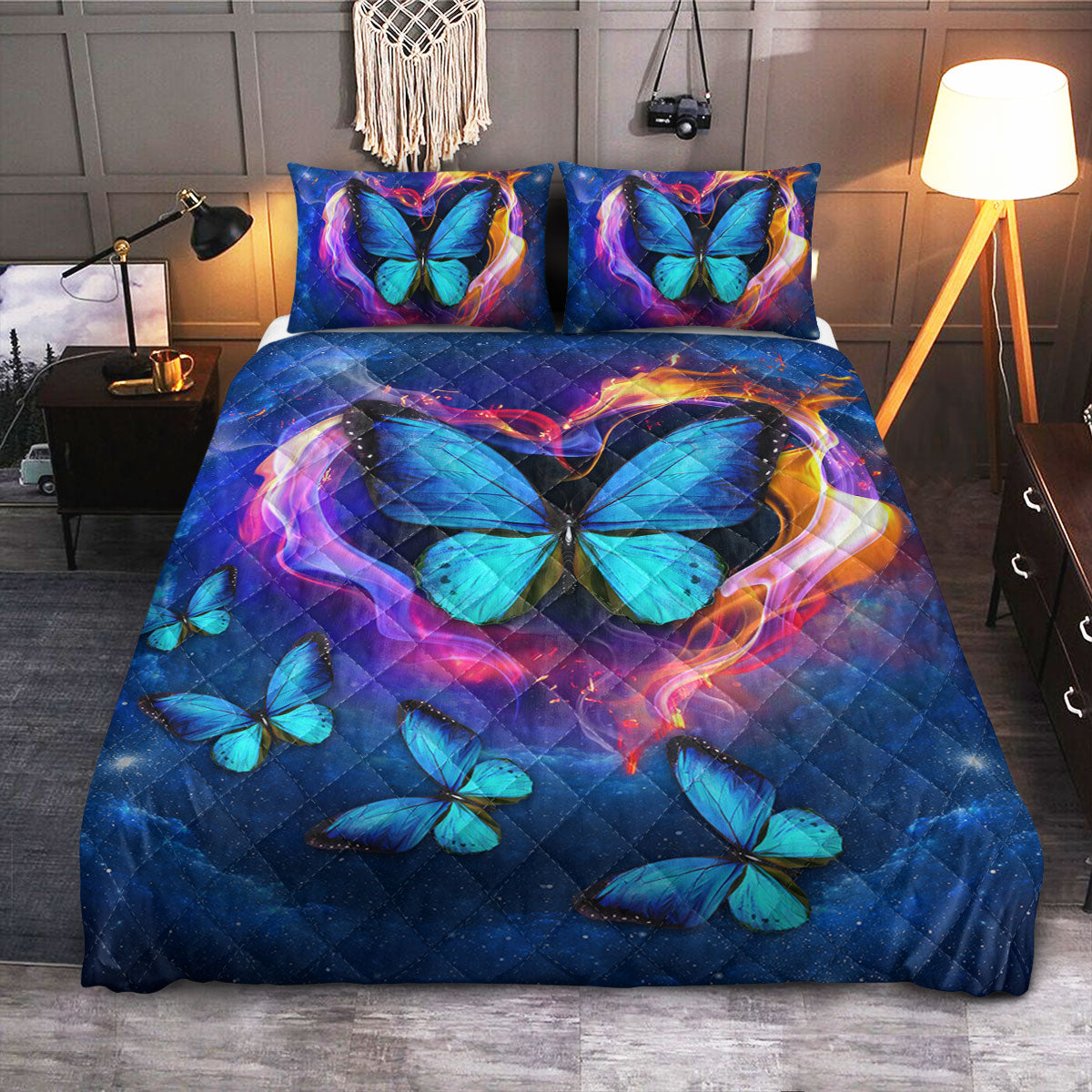 Butterfly Lover Beauty  Quilt Bedding Set