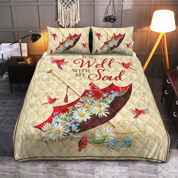 Cardinal Faith It Is Well With My Soul  Quilt Bedding Set