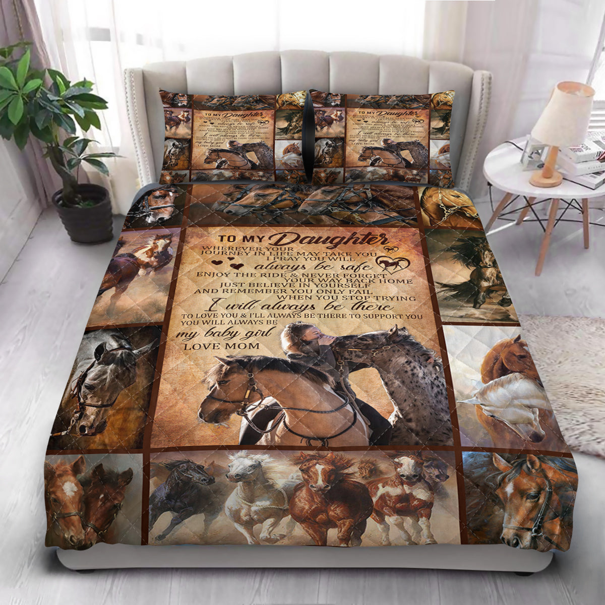FDT Horse Daughter  Quilt Bedding Set