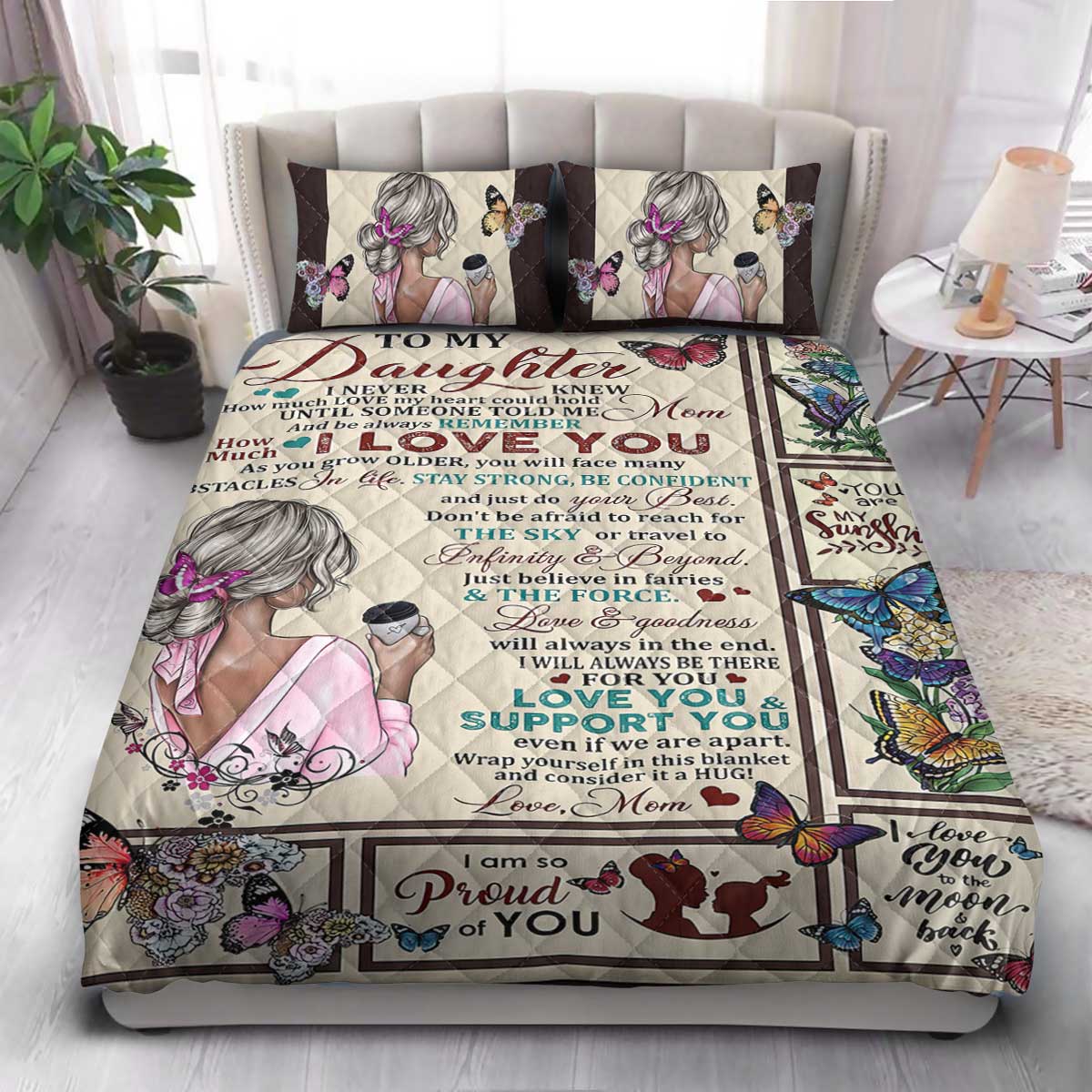 FDT To My Daughter  Quilt Bedding Set