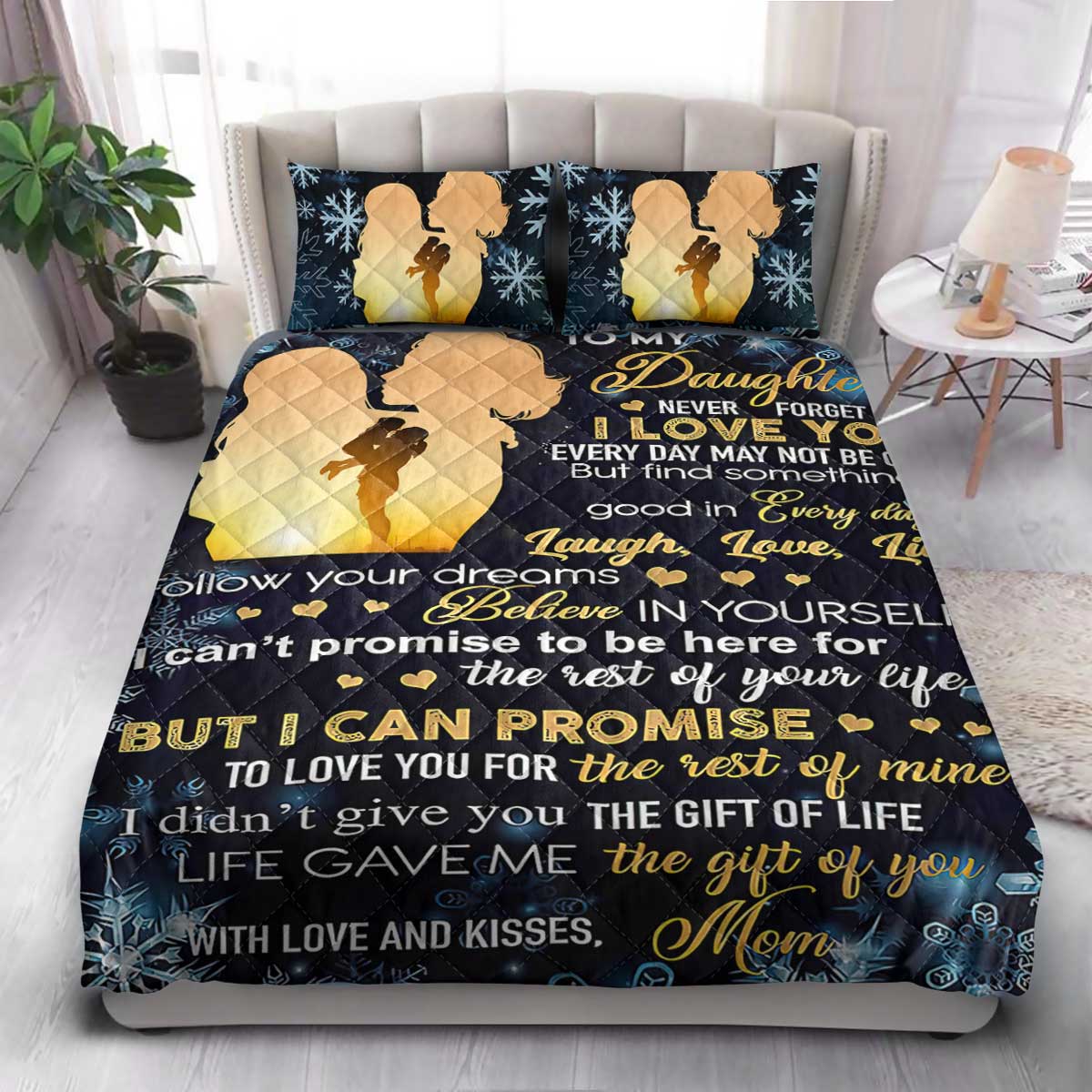 FDT To My Daughter  Quilt Bedding Set