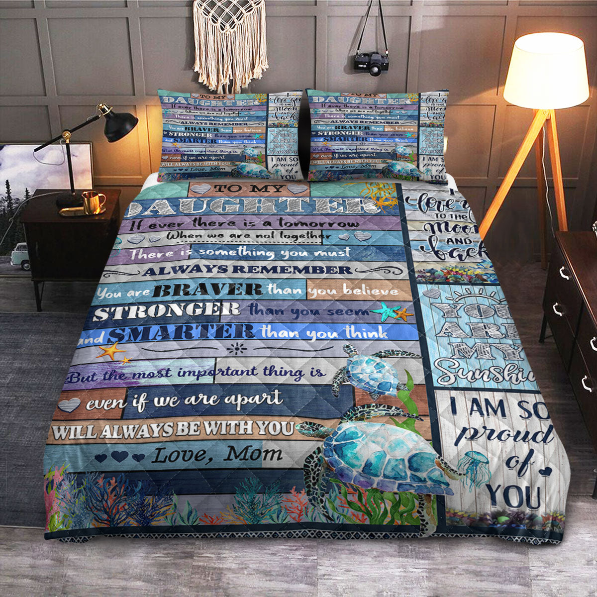 FDT Turtle Daughter  Quilt Bedding Set