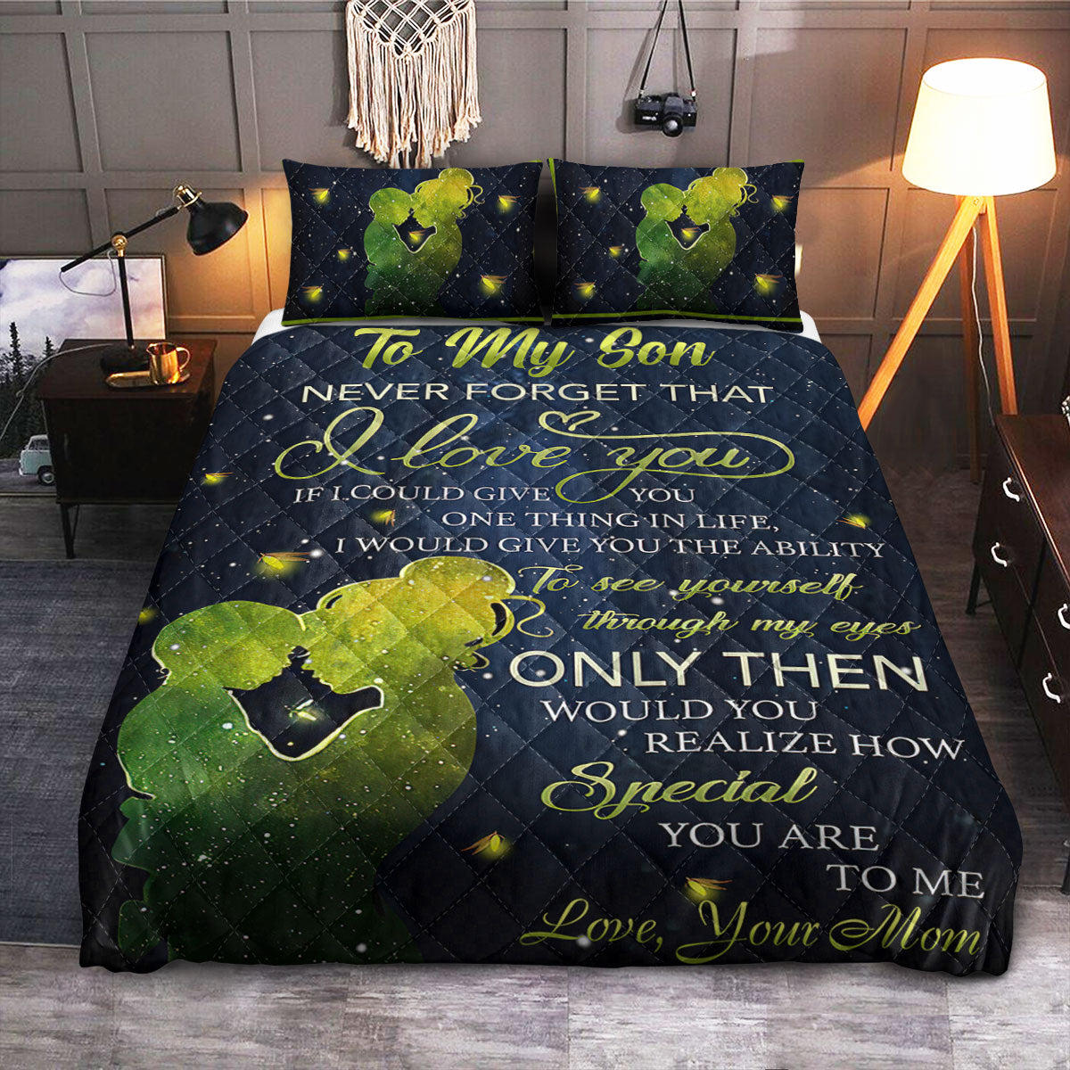FSN To My Son  Quilt Bedding Set