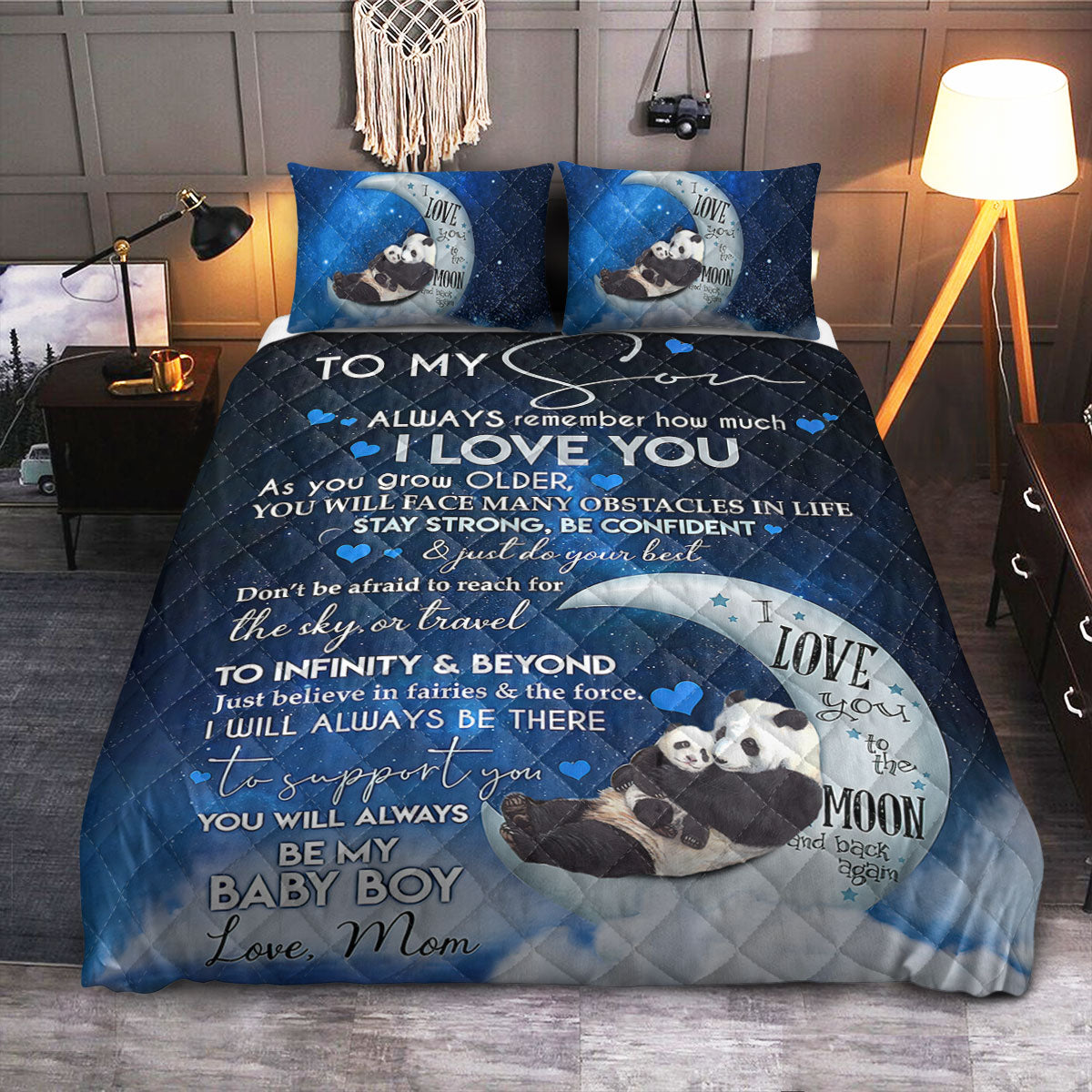 FSN To My Son  Quilt Bedding Set