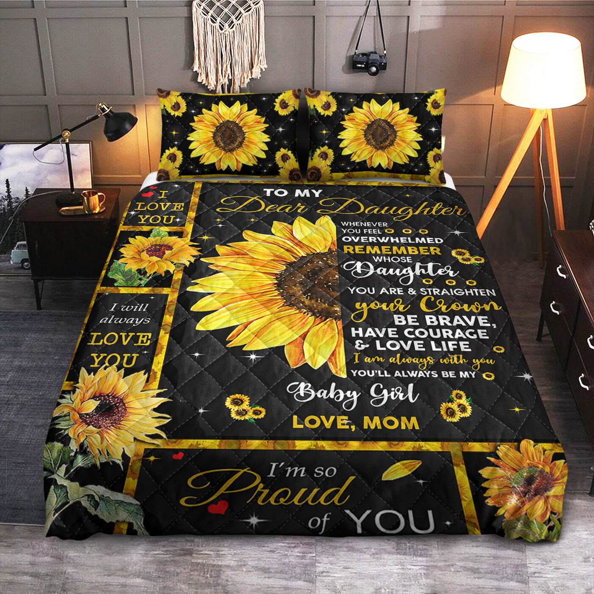 FDT To My Daughter  Quilt Bedding Set