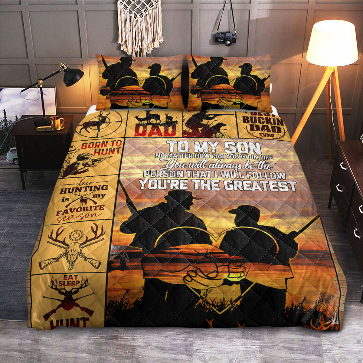 FSN To My Son  Quilt Bedding Set