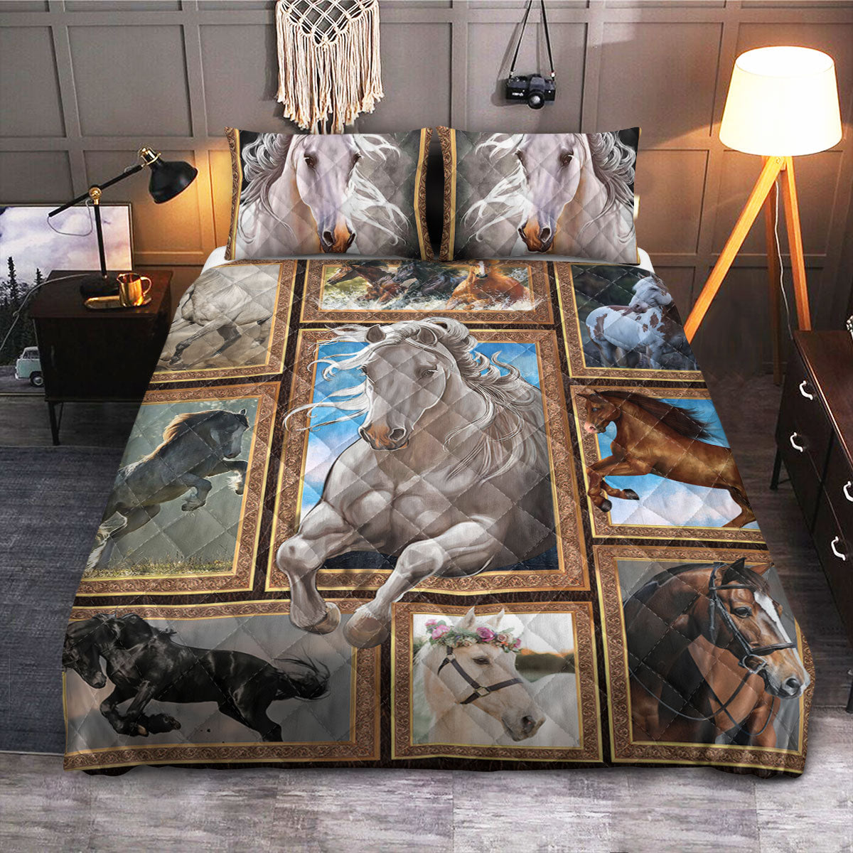 Farm Horse Lover  Quilt Bedding Set