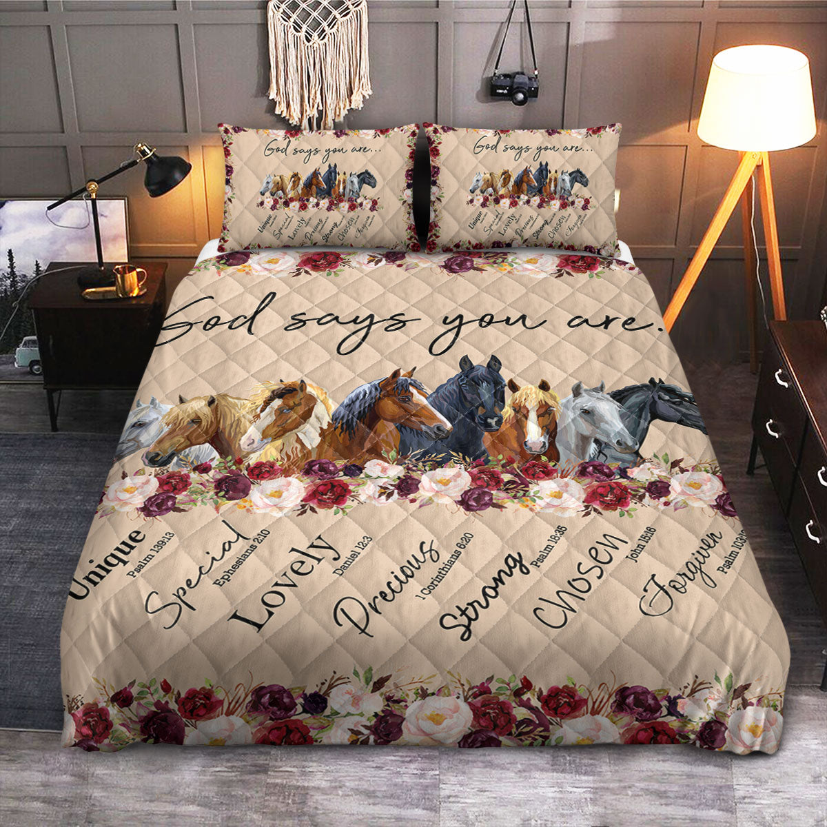 Farm Horse God Says You Are  Quilt Bedding Set