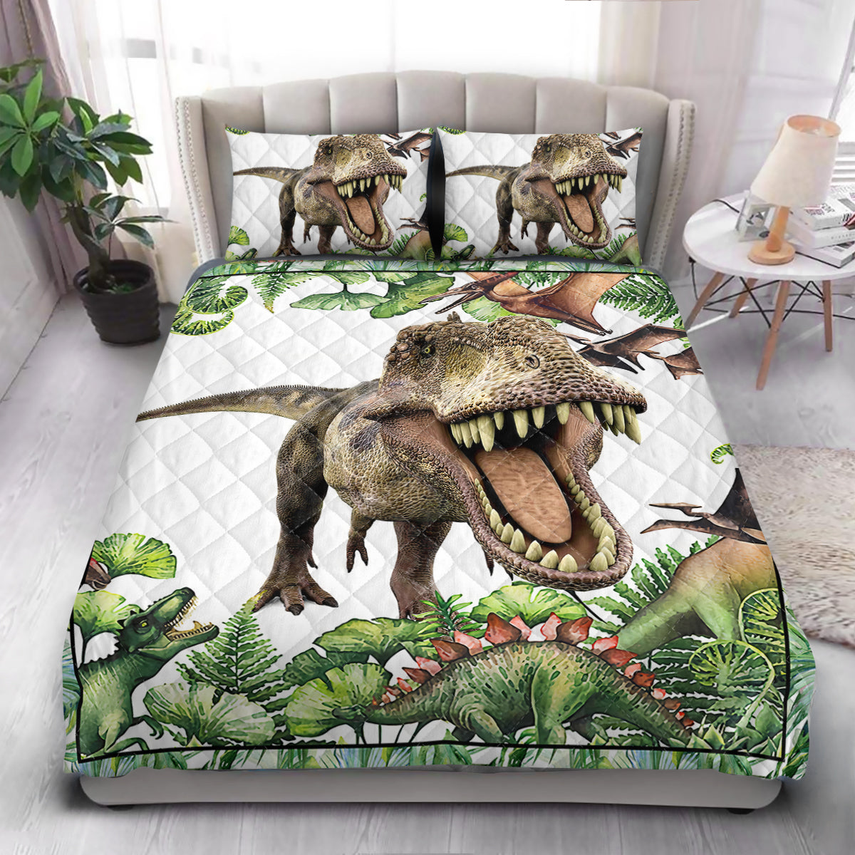 Dinosaur  Quilt Bedding Set