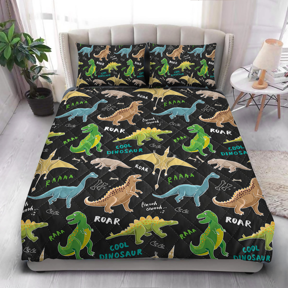 Dinosaur  Quilt Bedding Set