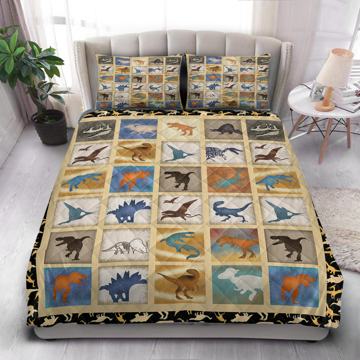 Dinosaur  Quilt Bedding Set