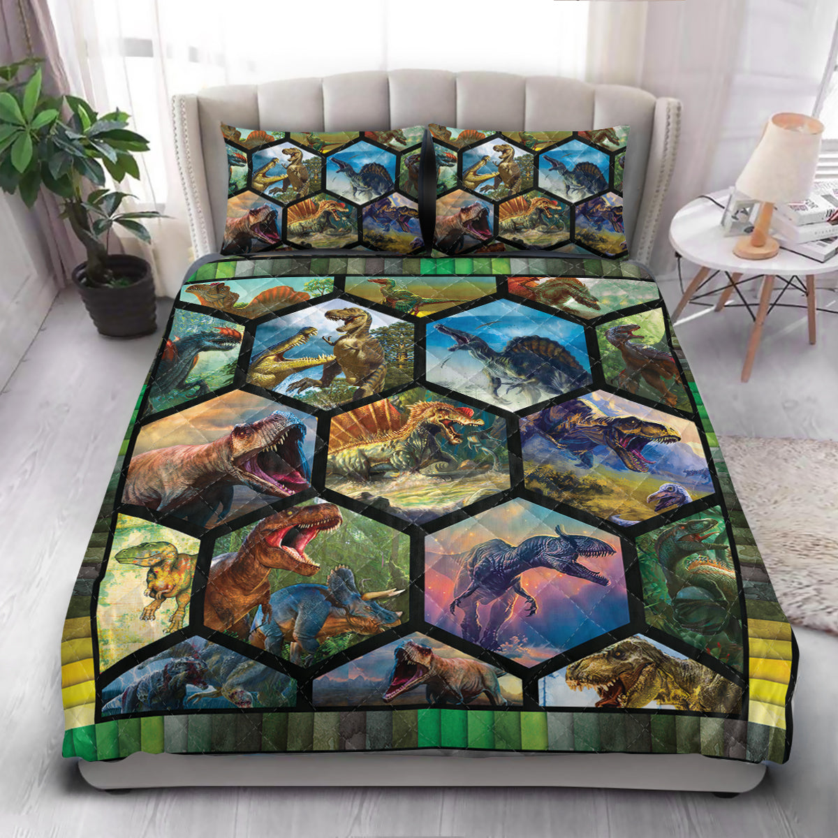Dinosaur  Quilt Bedding Set