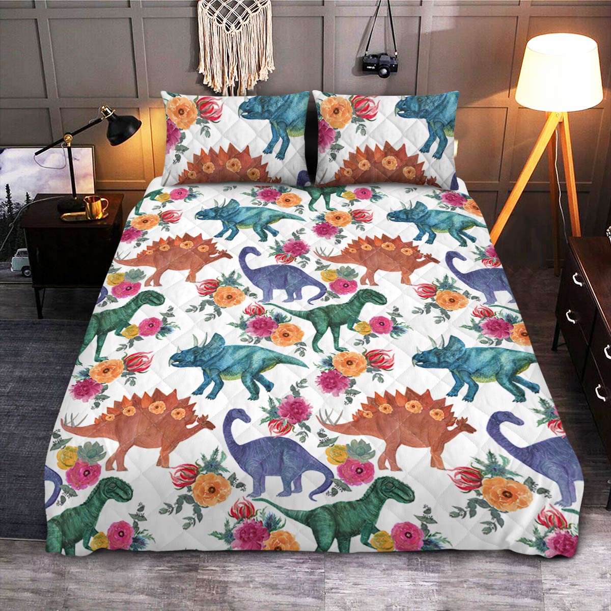 Dinosaur  Quilt Bedding Set