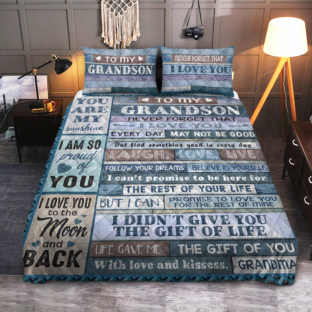 FGS To Grandson   Quilt Bedding Set