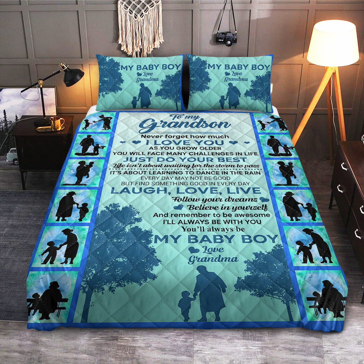 FGS To Grandson  Quilt Bedding Set