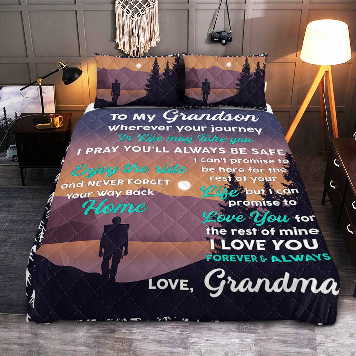 FGS To Grandson  Quilt Bedding Set