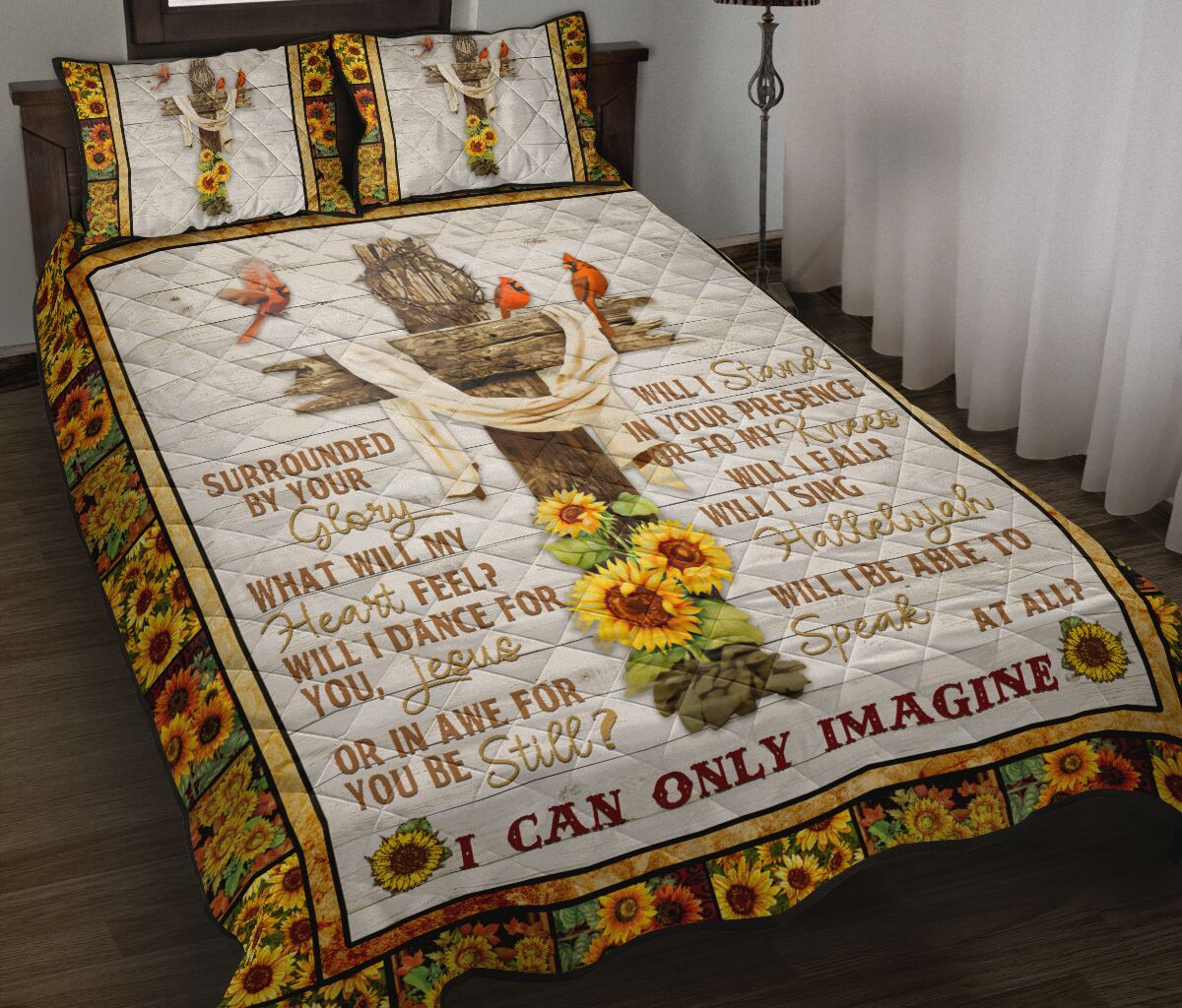 God Cross Quilt Bed Set - Love Quilt Bedding Set